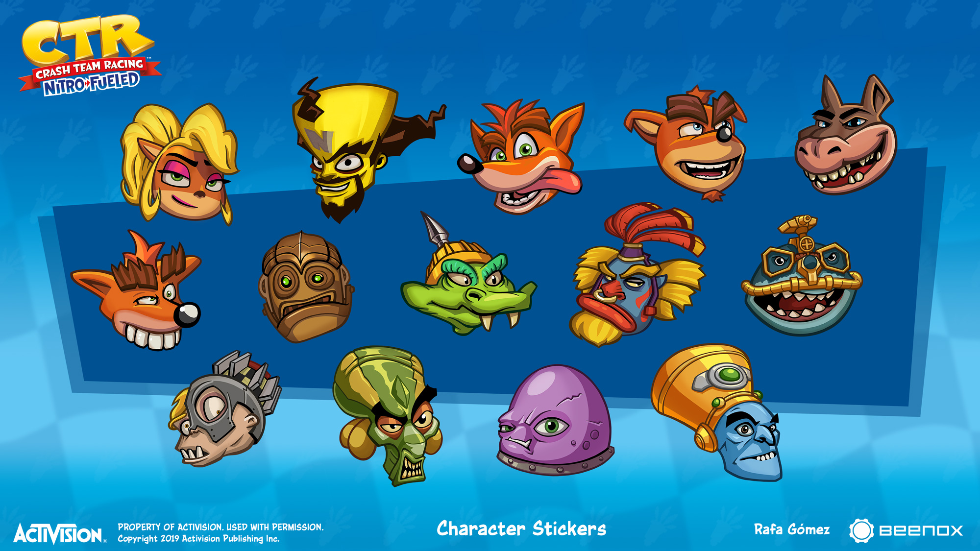 Crash Team Racing Nitro Fueled Character Stickers